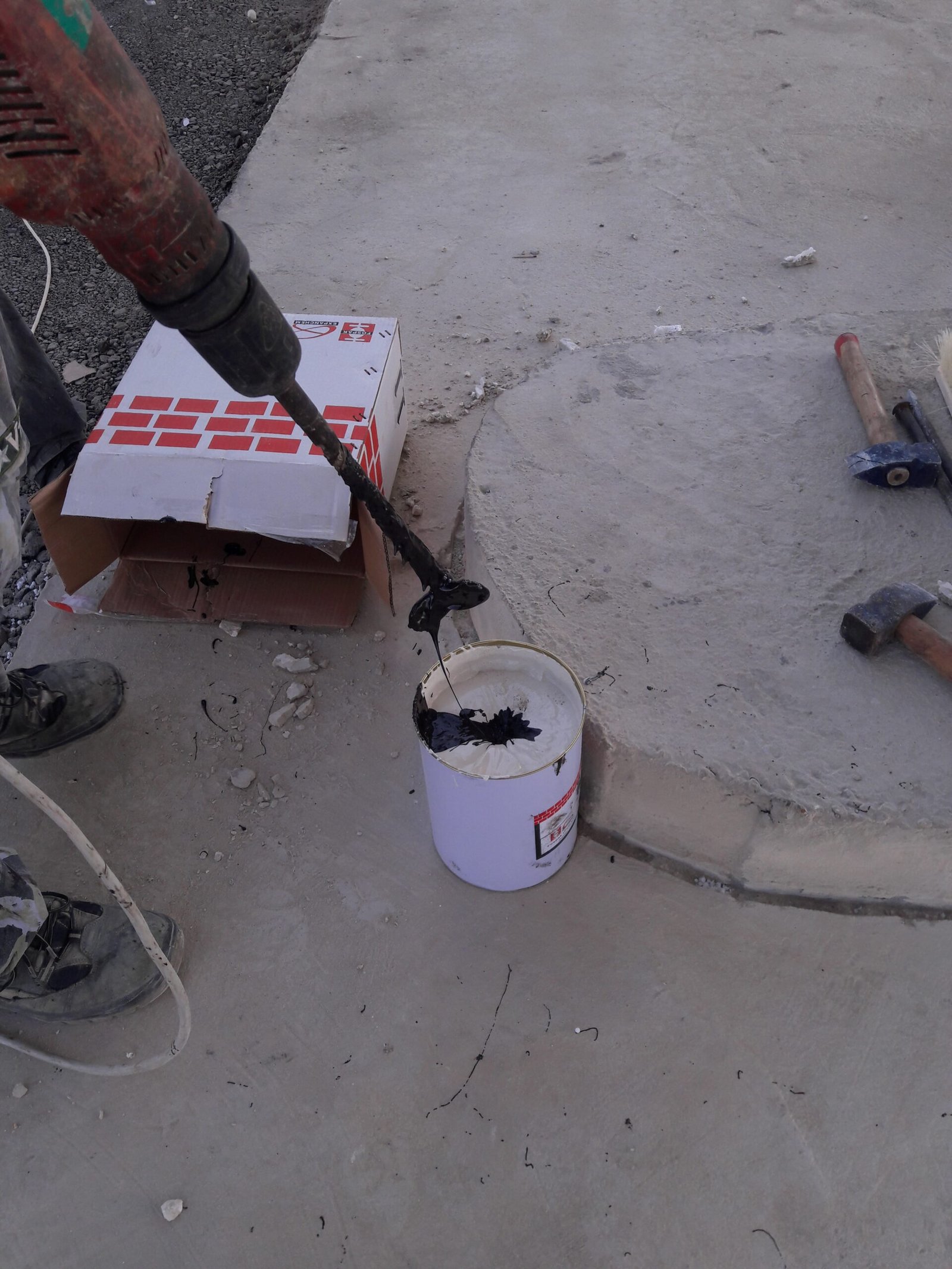 Backer Rod Installation in Concrete Slab