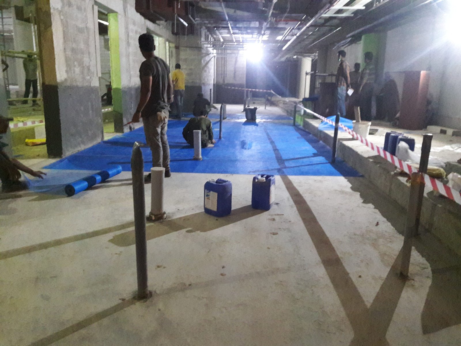 Basement Wall Membrane Application