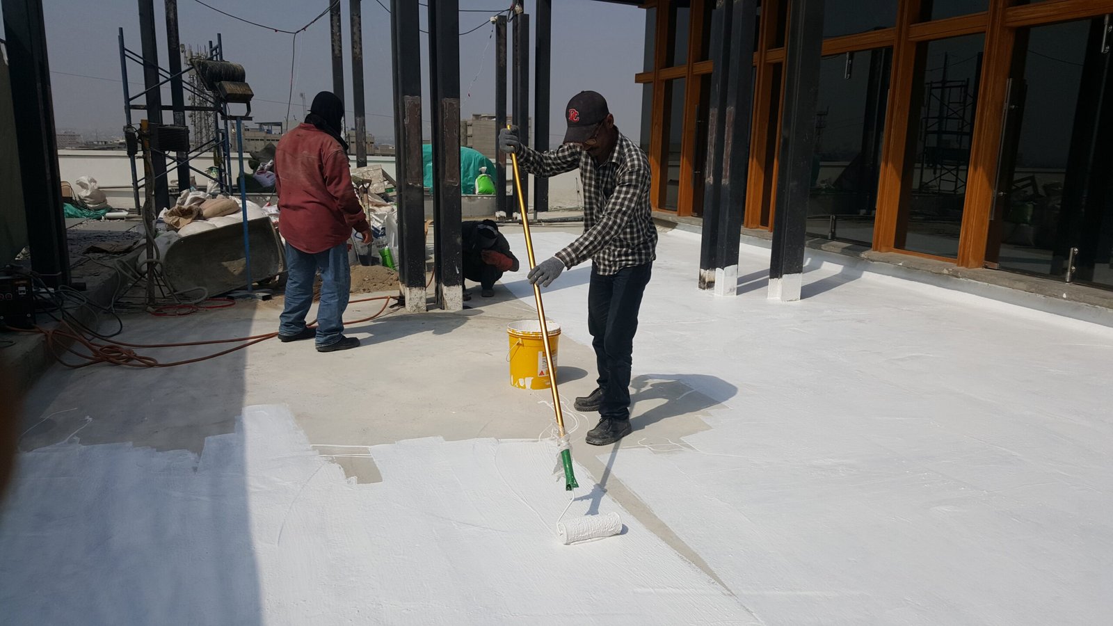 Roof Chemical Coating Application