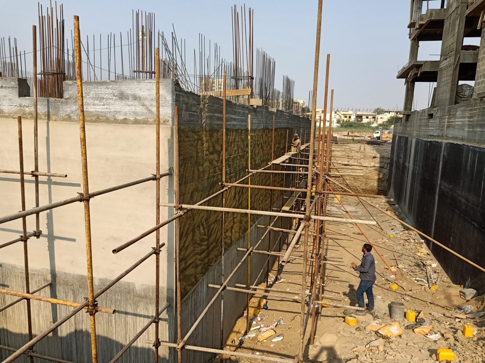 Retaining Wall Waterproofing Work